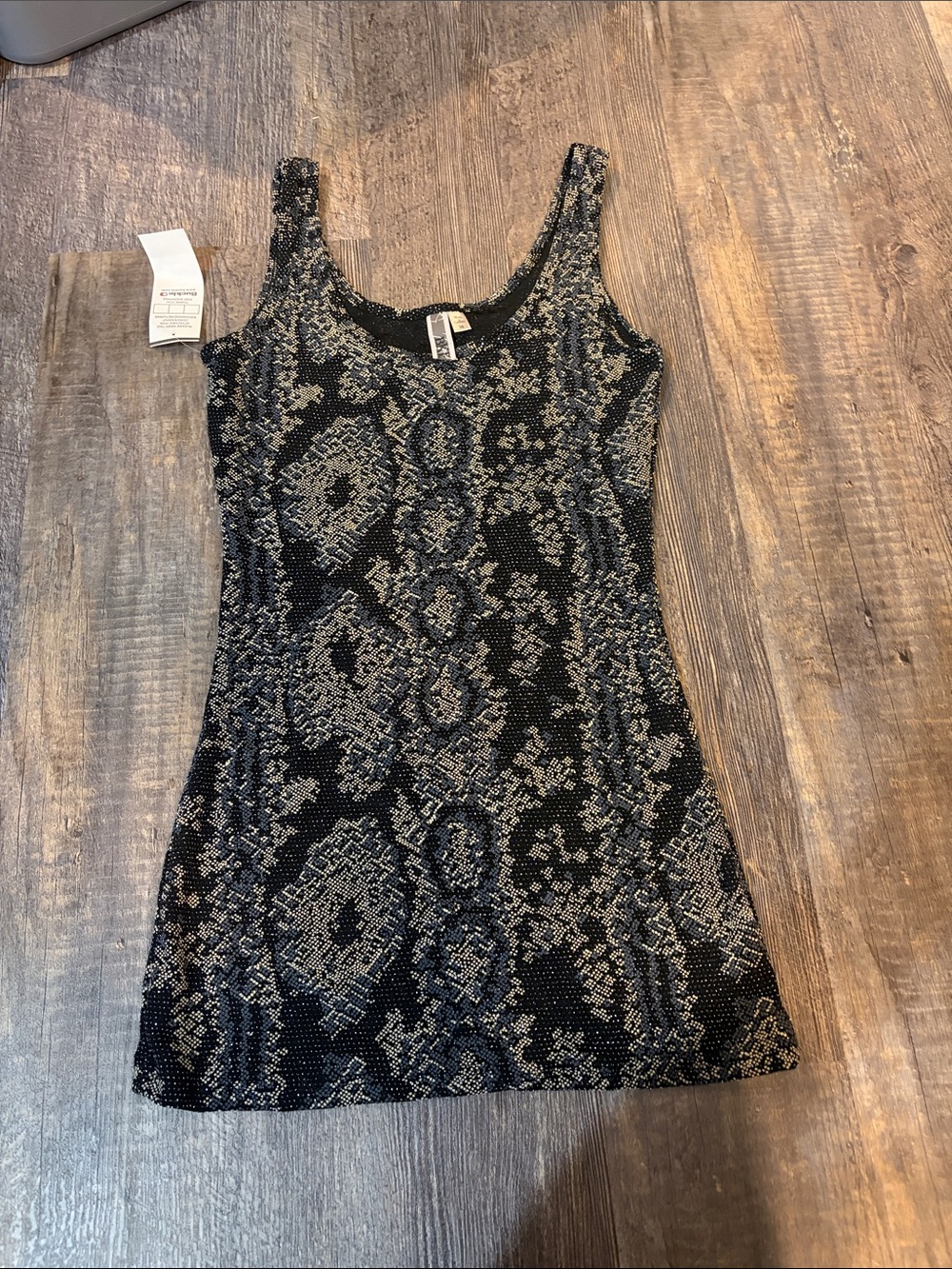 Shimmery snakeskin tank top